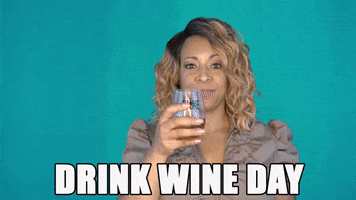 ComedianHollyLogan party dancing wine drinking GIF