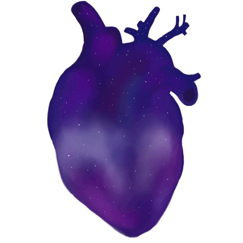 IronTeflon heart galaxy paper plane GIF