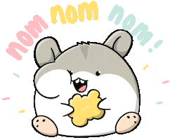 Nom Nom Eating Sticker by CutieSquad