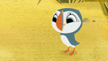 #puffin #rock #puffinrock #oona #surprised #whaaa? GIF by Puffin Rock