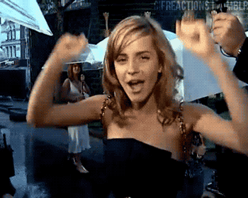 emma watson wahoo almost there winter break GIF