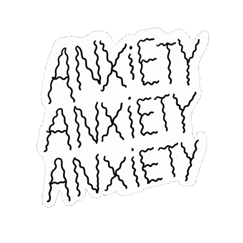 Stressed Anxiety Sticker by On Planet Weird