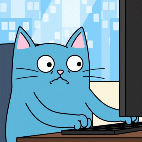 Blue Cat Breakdown GIF