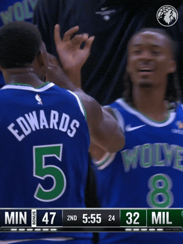 Happy Nba GIF by Minnesota Timberwolves