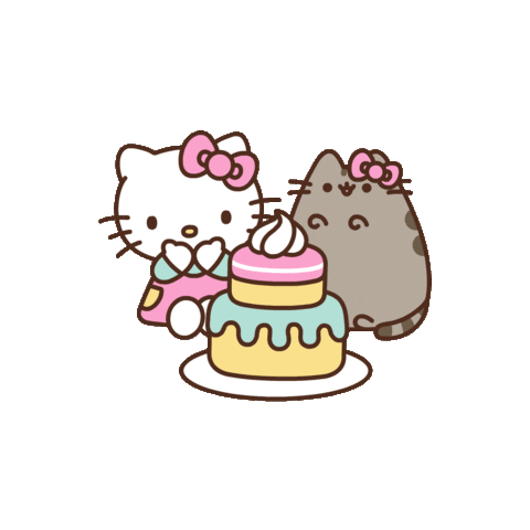 Happy Birthday Cake Sticker by Hello Kitty for iOS & Android | GIPHY