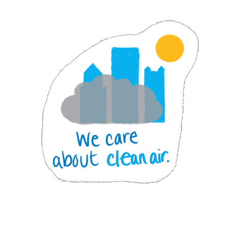 Clean Air Pittsburgh Sticker by Group Against Smog and Pollution