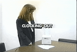 Vintage Clocking Out GIF