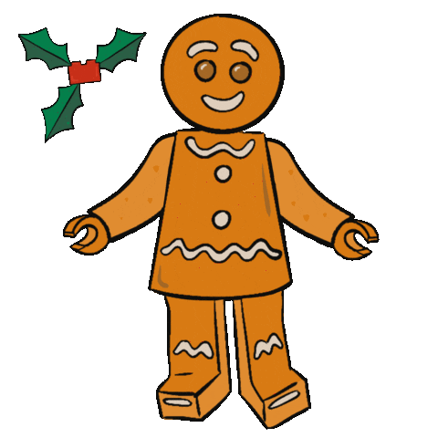 Gingerbread Man Christmas Sticker by LEGOLAND California
