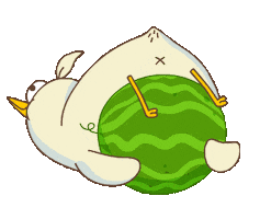Chicken Watermelon Sticker by BadTimeStories