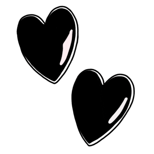 Black Heart Sticker by BaubleBar