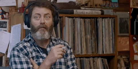 Cant hear you nick offerman gif by gunpowder & sky - find & share on giphy