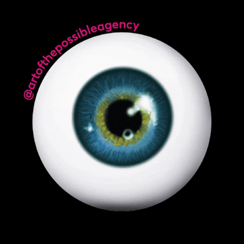 AOTPagency blue green marketing eyes GIF