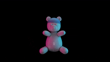 pngs_1999 blue bear purple hat GIF