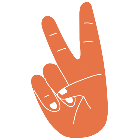 Hand Peace Sticker by Meyer Orthodontics for iOS & Android | GIPHY