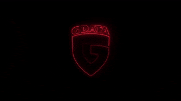 gdatacyberdefense logo retro miami glow GIF