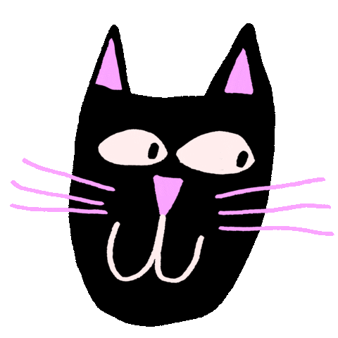 Black Cat Sticker by kristen barnhart