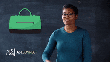 American Sign Language Purse GIF by ASL Connect