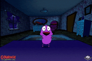 scared courage the cowardly dog GIF by Boomerang Official