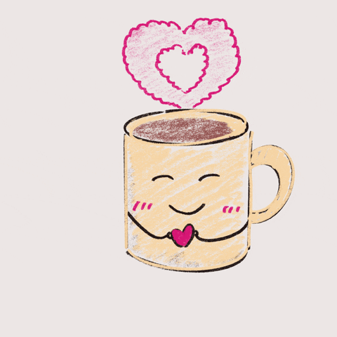 janetotolau love heart coffee drink GIF