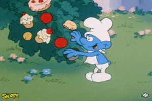 the smurfs eating GIF by Boomerang Official