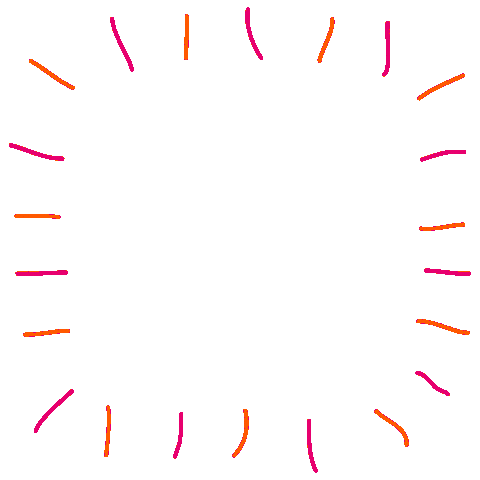 Pink Orange Sticker by BIPOC in Fiber