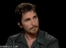 Christian Bale Nodding GIF