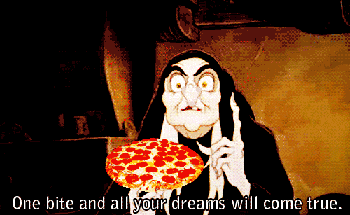  love food pizza quote evil GIF