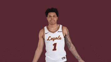 I Cant Hear You College Hoops GIF by LoyolaRamblers