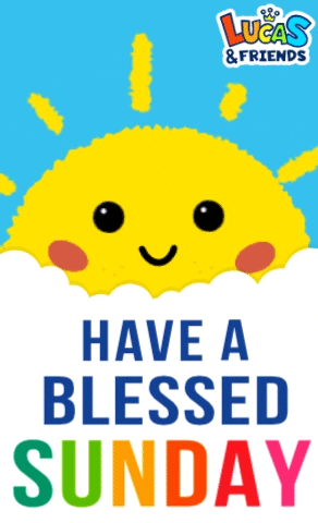 Happy Sunday Sun GIF by Lucas and Friends by RV AppStudios