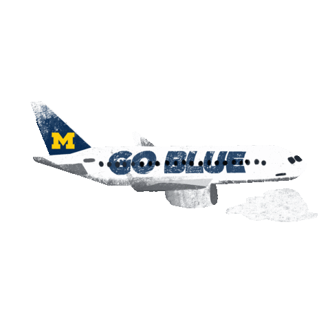 Flying Home Travel Sticker by University of Michigan