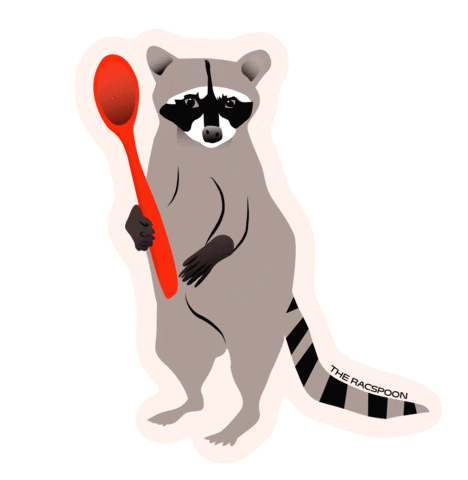 Panda Raccoon Sticker by Splendid Spoon