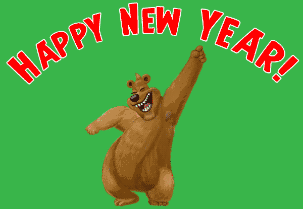 New Year Bear GIF by Bill Greenhead - Find &amp; Share on GIPHY