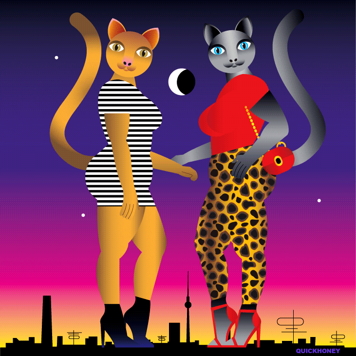 Fashion Cats GIF by PEEKASSO