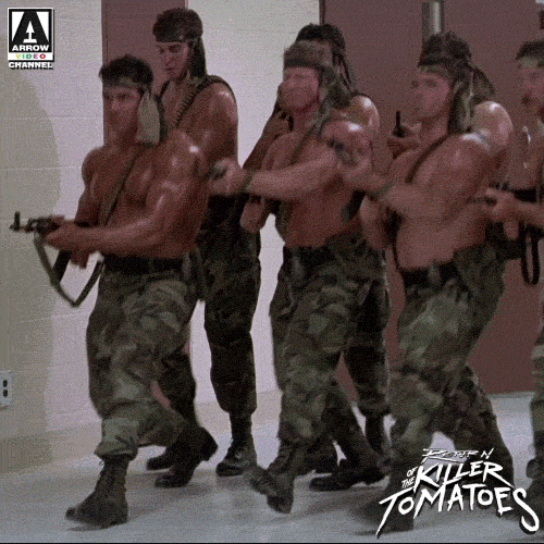 Killer Tomatoes Army GIF by Arrow Video Find & Share on GIPHY