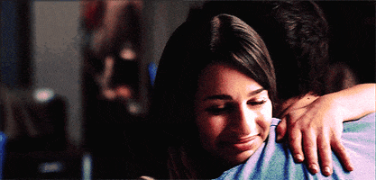 glee hug rachel berry finn hudson finchel - 200_s