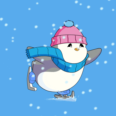 Ice Skating GIF by Pudgy Penguins