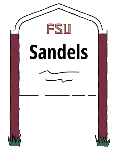 Florida State Sandels Sticker by FSU Anne's College