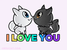 I Love You Kiss GIF by Créu Cat