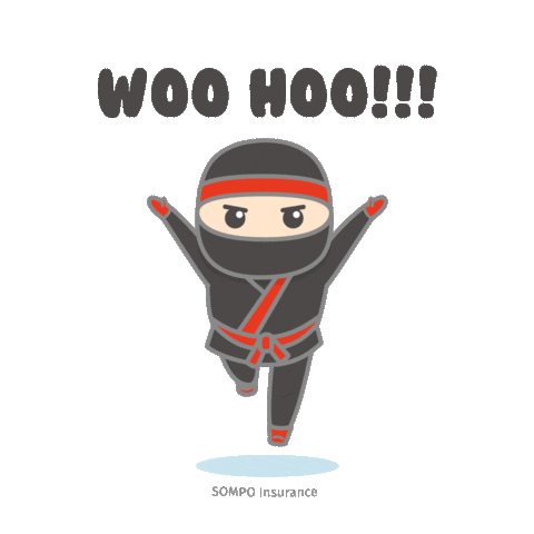 Ninja Jumping Sticker