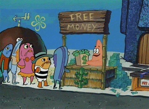 Free Money Cartoon GIF by SpongeBob SquarePants - Find & Share on GIPHY
