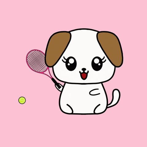 Dog Tennis GIF