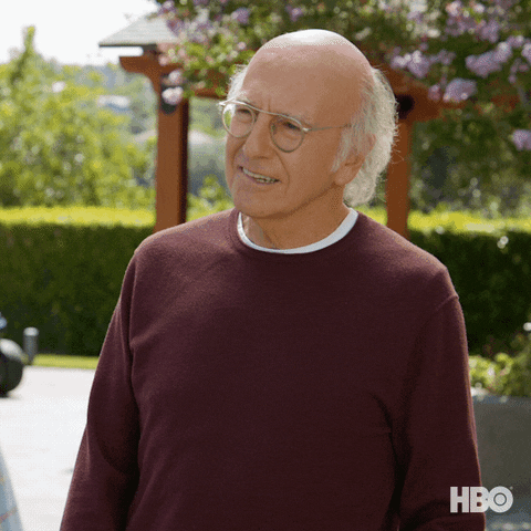 Larry Shrug GIF by Curb Your Enthusiasm