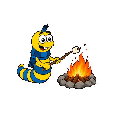 Campfire Marshmallow Sticker by Hintertuxerhof