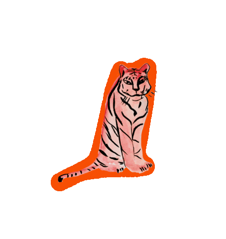 Tiger Sticker by Seaesta Surf