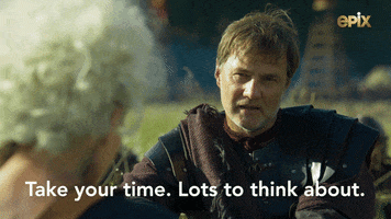 What To Do Think About It GIF by Britannia on EPIX