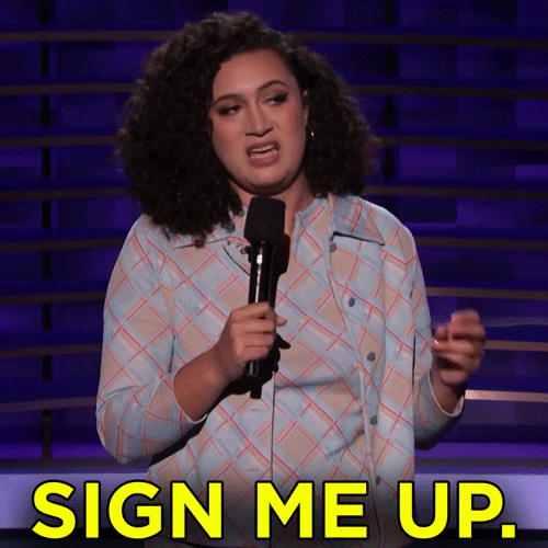 Rose Matafeo Sign Me Up GIF by Team Coco - Find & Share on GIPHY