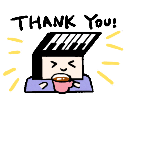 Thankyou Sticker by PitchPiano