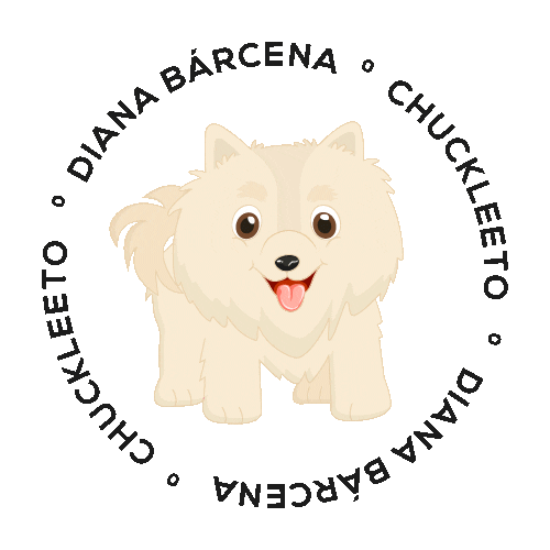 Chuck Pomeranian Sticker by Diana Bárcena