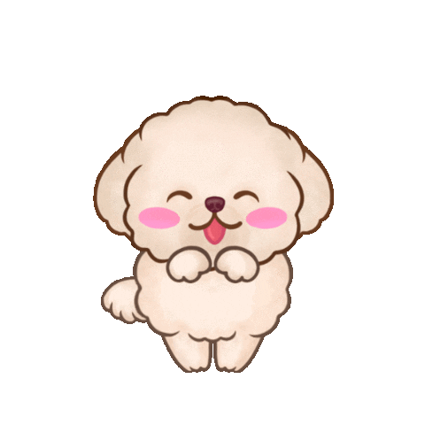 Jump Poodle Sticker by isobelleDB