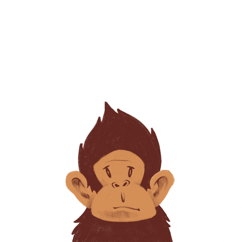 randomdesign kiss love you monkey goodnight GIF